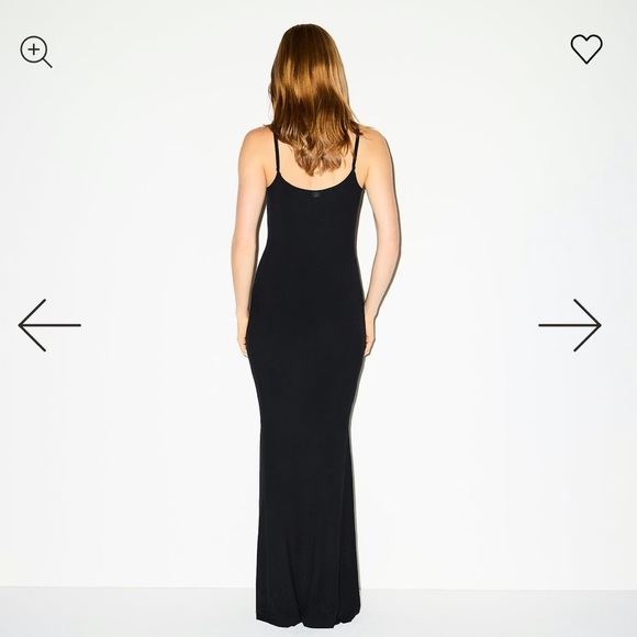 SKIMS ONYX SOFT RIBBED LOUNGE MAXI SLIP DRESS NWT SIZE MEDIUM - Picture 3 of 16